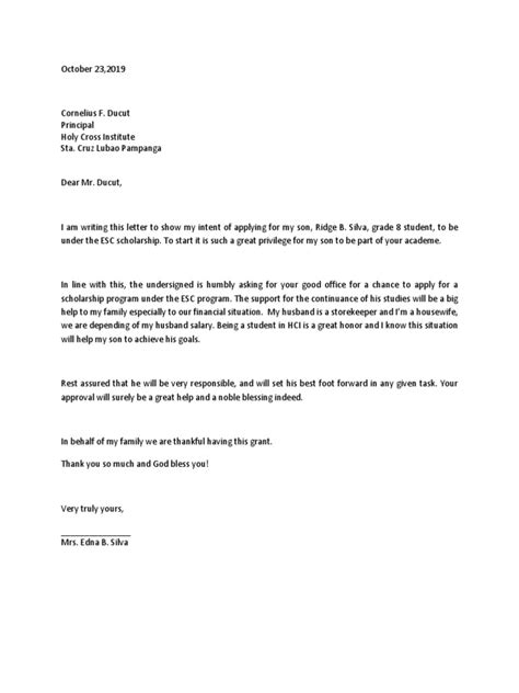 esc letter of intent|sample letter of intent for esc application .